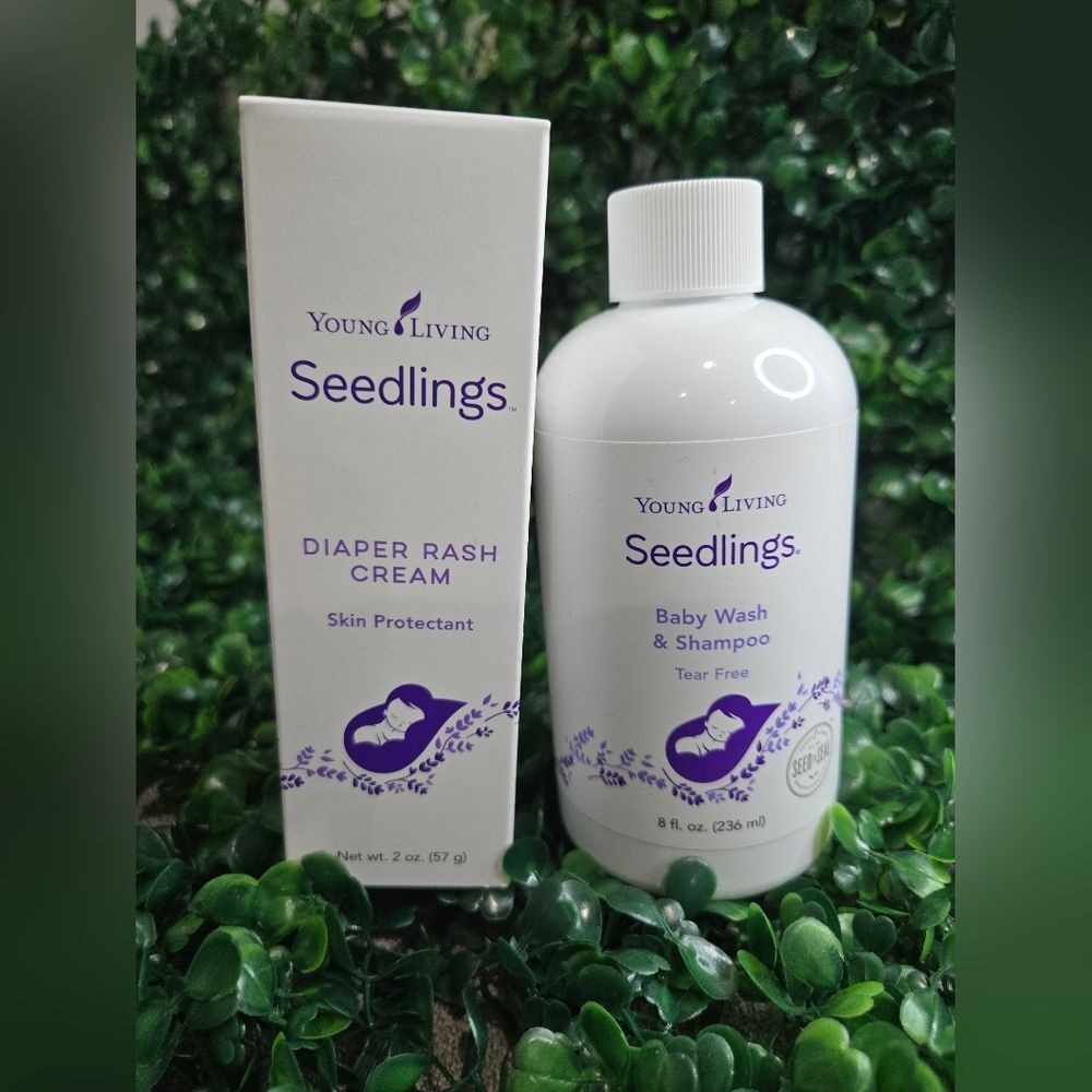 Young Living Seedlings Baby‎ Wash And Shampoo Bundled With Diaper Rash Cream